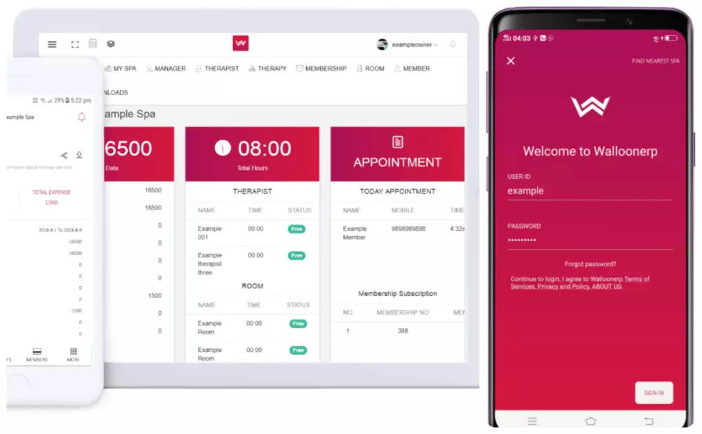 WALLOONERP APP & WEBSITE